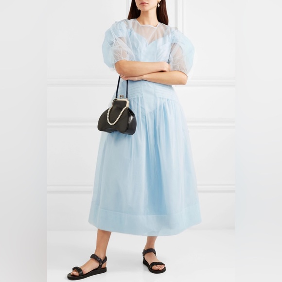 Simone Rocha Balloon-Sleeve Sheer Tulle Dress UK4/XS with inner slip - Picture 4 of 9